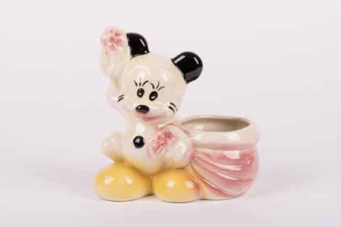 1940s Mickey Mouse Ceramic Planter by Leeds China - ID: leeds0035mic Disneyana
