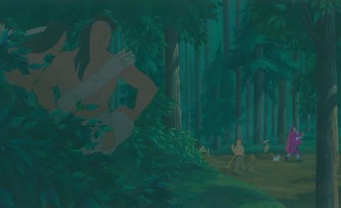 Pocahontas Natives Watching Ratcliffe Color Reference Image Studio Print (1995) - ID: mar23171 Walt Disney