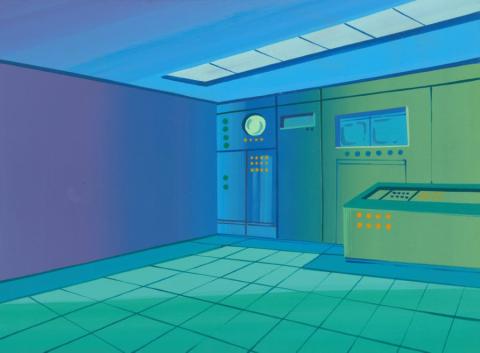 Super Friends Elevator to Nowhere Production Background (1980) - ID: mar23220 Hanna Barbera