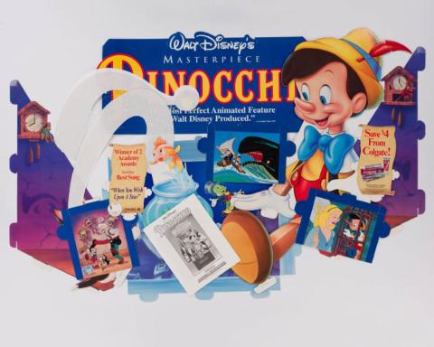 1993 Walt Disney's Masterpiece Pinocchio Cardboard Floor Display  - ID: mar23290 Walt Disney