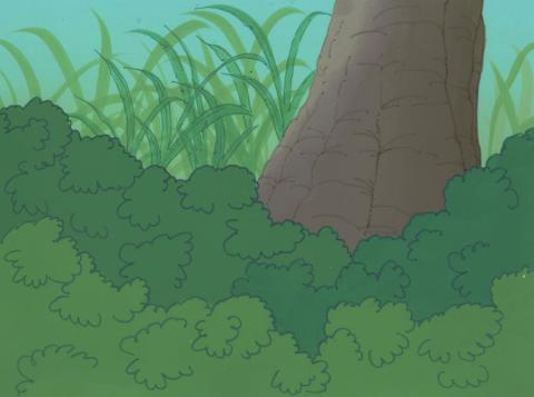 Smurfs Forest Production Background (1980s) - ID: mar23483 Hanna Barbera