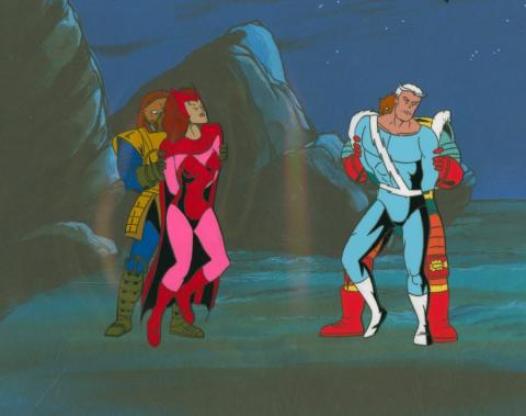 X-Men "Family Ties" Quicksilver & Scarlet Witch Production Cel (1996) - ID: mar24034 Marvel