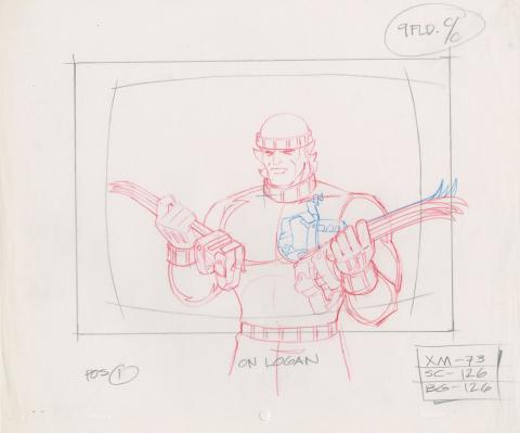 X-Men "Old Soldiers" Wolverine Layout Drawing (1997) - ID: mar24092 Marvel