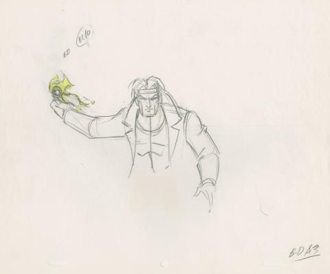 X-Men Gambit Production Drawing (c. 1997) - ID: mar24099 Marvel