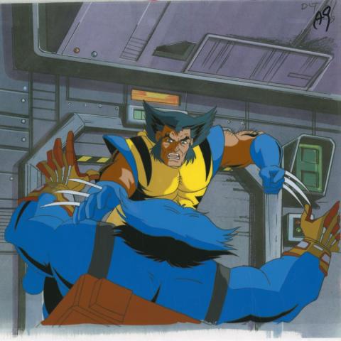 X-Men "Weapon X, Lies, and Video Tape" Wolverine & Beast Production Cel (1995) - ID: mar24111 Marvel