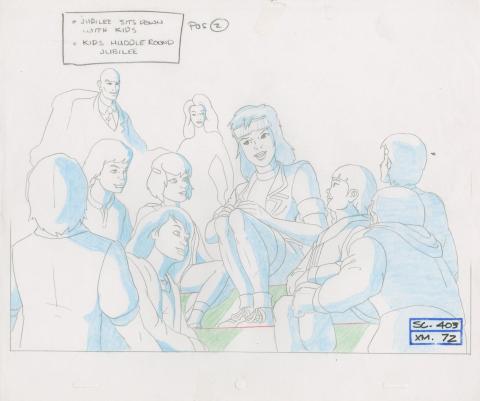 X-Men "Jubilee's Fairytale Theatre" Layout Drawing (1996) - ID: mar24114 Marvel