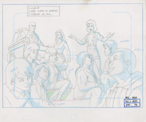 X-Men "Jubilee's Fairytale Theatre" Layout Drawing (1996) - ID: mar24115 Marvel