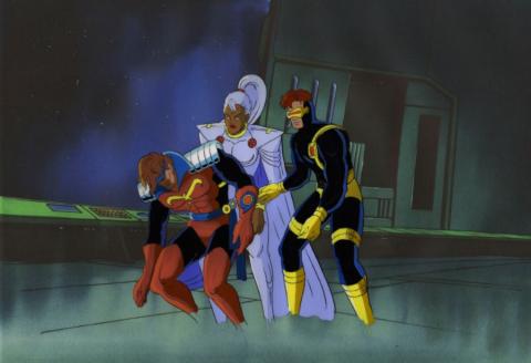 X-Men "Orphan's End" Cyclops, Storm, and Corsair Production Cel (1995) - ID: mar24117 Marvel