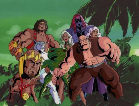 X-Men "Reunion, Part Two" Nasty Boys & Savage Land Mutates Production Cel (1994) - ID: mar24122 Marvel