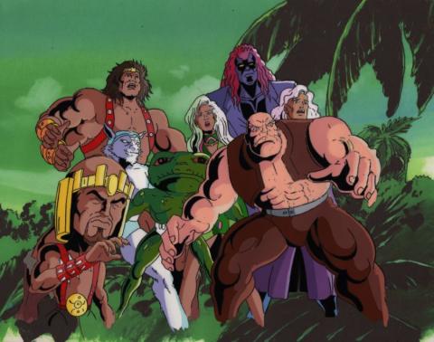 X-Men "Reunion, Part Two" Nasty Boys & Savage Land Mutates Production Cel (1994) - ID: mar24123 Marvel