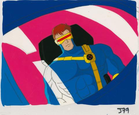 X-Men Cyclops Flying the Blackbird Production Cel (c.1990s) - ID: mar24127 Marvel