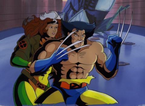 X-Men "Mojovision" Rogue & Wolverine Production Cel (1994) - ID: mar24174 Marvel