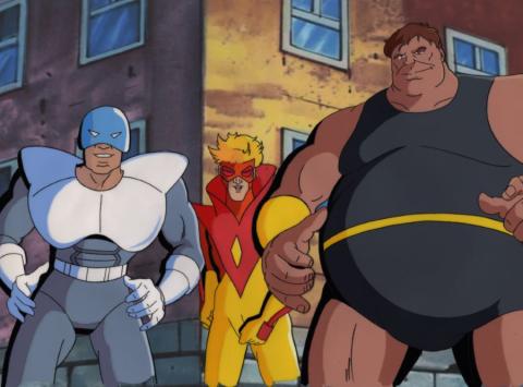 X-Men "A Rogue's Tale" Blob, Pyro, and Avalanche Production Cel (1994) - ID: mar24179 Marvel
