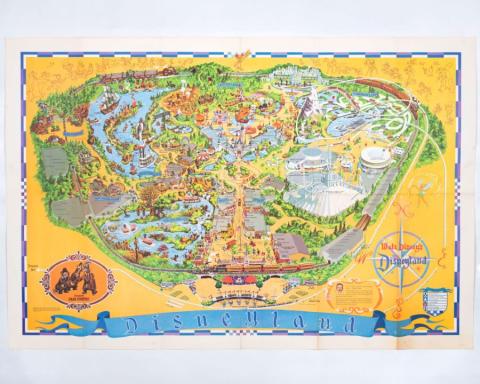 Disneyland Souvenir Park Map with Bear Country Highlight (1972) - ID: mar24362 Disneyana