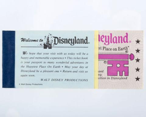 Disneyland Courtesy Guest Ticket Book (1977) - ID: mar24383 Disneyana