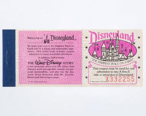 Disneyland Courtesy Guest Ticket Book (1978) - ID: mar24449 Disneyana