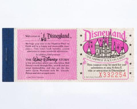 Disneyland Courtesy Guest Ticket Book (1978) - ID: mar24450 Disneyana