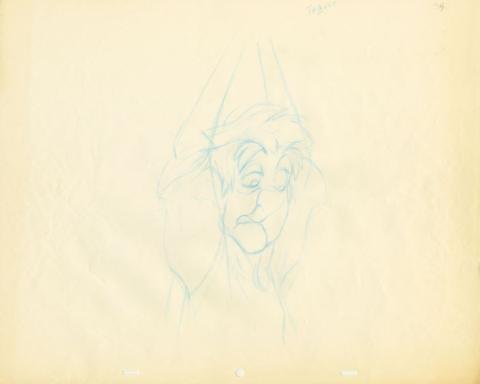 The Black Cauldron Fflewddur Fflam Production Drawing (1985) - ID: may22292 Walt Disney