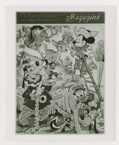 Disney Mickey Mouse and Friends The Times Picayune Magazine Press Photograph (1947) - ID: may23040 Disneyana