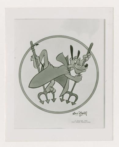 Mickey Mouse Club Newsreel Devil Pluto Press Photograph (1955) - ID: may23050 Disneyana