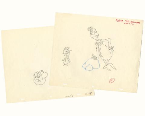 Pair of Halloween Is Grinch Night Production Drawings (1977) - ID: may23061 DePatie-Freleng