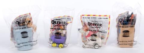 Oliver & Company VHS Promo Burger King Kids Club Set of 4 Toys (1996) - ID: may24234 Disneyana
