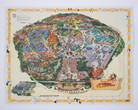 Disneyland "40 Years of Adventures" 1995 Map - ID: nov23382 Disneyana