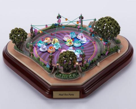 Disneyland 50th Anniversary Mad Tea Party Miniature Replica Model by Robert Olszewski (2006) - ID: oct23351 Disneyana