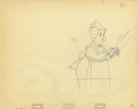101 Dalmatians Nanny Production Drawing (1961) - ID: sep22043 Walt Disney