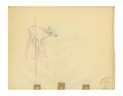 Bambi's Mother Original Production Drawing (1942) - ID: sep22051 Walt Disney