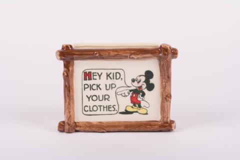 1950s Mickey Mouse Ceramic Planter by Evan K. Shaw Pottery - ID: shaw00088clothe Disneyana