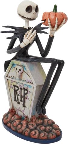 Jack Skellington “The Pumpkin King” Gravestone Figurine (2022) - ID: 028399319121 Disneyana