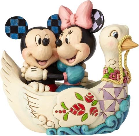 Mickey and Minnie “Lovebirds” Swan Boat Figurine (2017) - ID: 045544939997 Disneyana