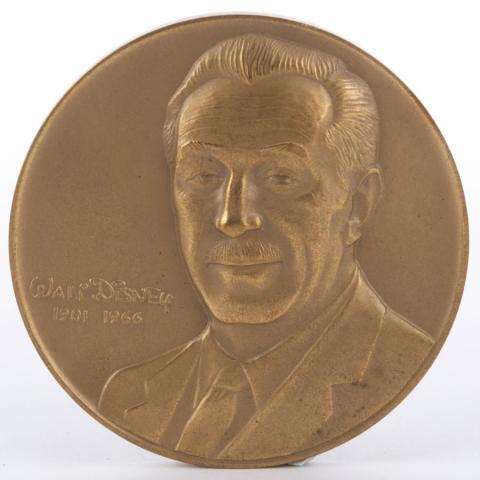 Walt Disney Bronze Commemorative Medallion (1968) - ID: FCTjan25002 Disneyana