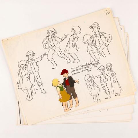 Heidi’s Song Studio Model Sheet Set (1982)  - ID: jan25007 Hanna Barbera