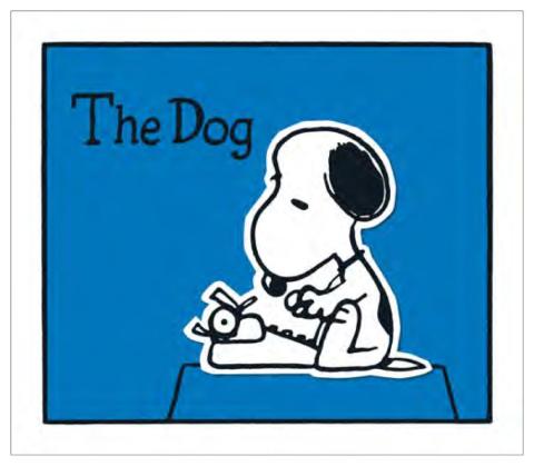 “The Dog - Blue” Peanuts Limited Edition Print on Paper - ID: julpeanuts25112 Charles Schulz