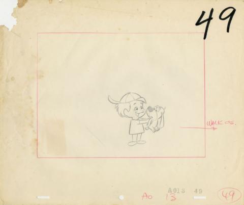 Winsome Witch “Welcome Wagging” Layout Drawing (1965) - ID: jun22038 Hanna Barbera