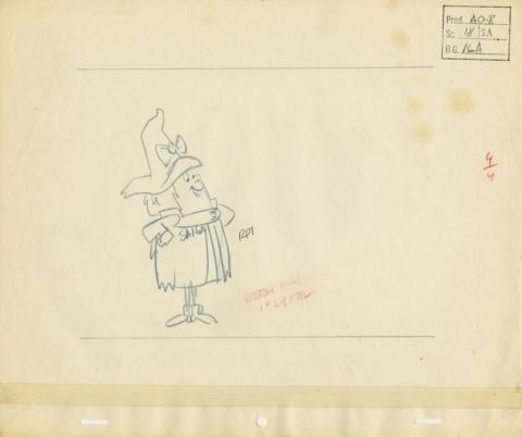 Winsome Witch Layout Drawing (c.1960s) - ID: jun22044 Hanna Barbera