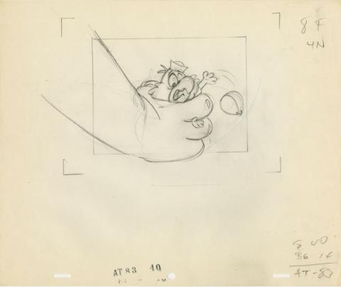 Sinbad Jr. and His Magic Belt Salty the Parrot Layout Drawing (c.1960s) - ID: jun22066 Hanna Barbera