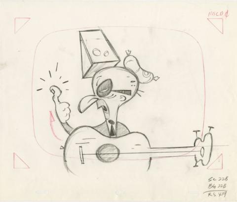 Ren and Stimpy Reverend Jack Layout Drawing (1995) - ID: jun22527 Nickelodeon