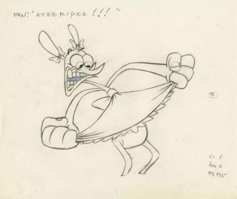 Ren and Stimpy School Mates Production Drawing (1995) - ID: jun22528 Nickelodeon