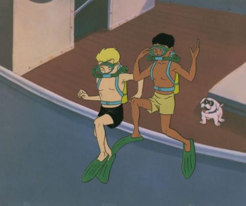 Jonny Quest “Dreadfull Doll” Jonny & Hadji Production Cel (1964) - ID: mar23380 Hanna Barbera