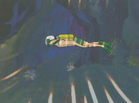 Jonny Quest “Dreadful Doll” Race Scuba Diving Production Cel (1964) - ID: mar23406 Hanna Barbera