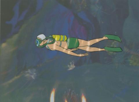 Jonny Quest “Dreadful Doll” Race SCUBA Production Cel (1964) - ID: mar23407 Hanna Barbera