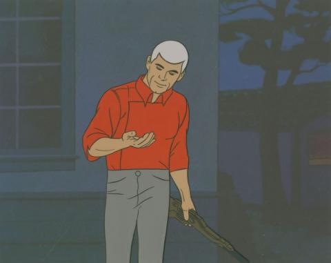 Jonny Quest “Terror Island” Race Bannon Production Cel (1965) - ID: mar23425 Hanna Barbera
