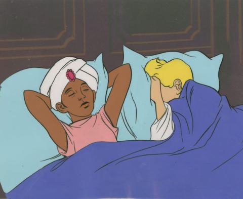 Jonny Quest "Shadow of the Condor" Jonny and Hadji Sleeping Production Cel (1964) - ID: mar23436 Hanna Barbera