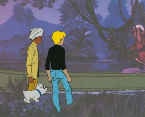 Jonny Quest “Pursuit of the Po-Ho” Jonny, Hadji, and Bandit Production Cel (1964) - ID: mar23468 Hanna Barbera