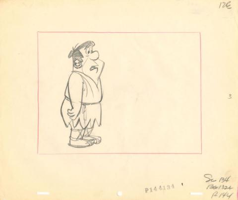 The Flintstones “Return of Stoney Curtis” Layout Drawing (1965) - ID: may22527 Hanna Barbera