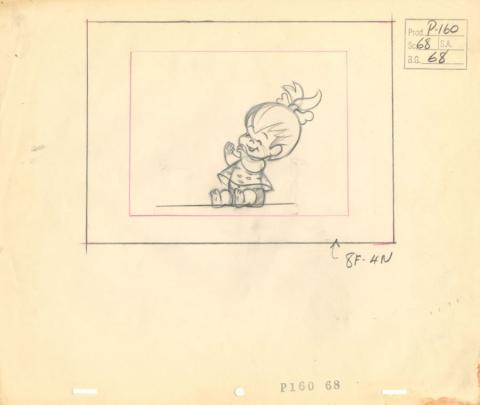 The Flintstones “Curtain Call at Bedrock” Layout Drawing (1966) - ID: may22530 Hanna Barbera