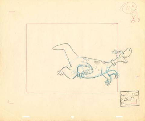 The Flintstones “Rip Van Flintstone” Layout Drawing (1965) - ID: may22535 Hanna Barbera